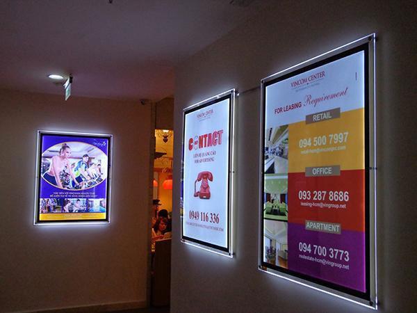 Biển Hộp Đèn Nhét Cạnh không viền LED thanh tỏa sáng đẹp 6 hop den mica sieu mong 4