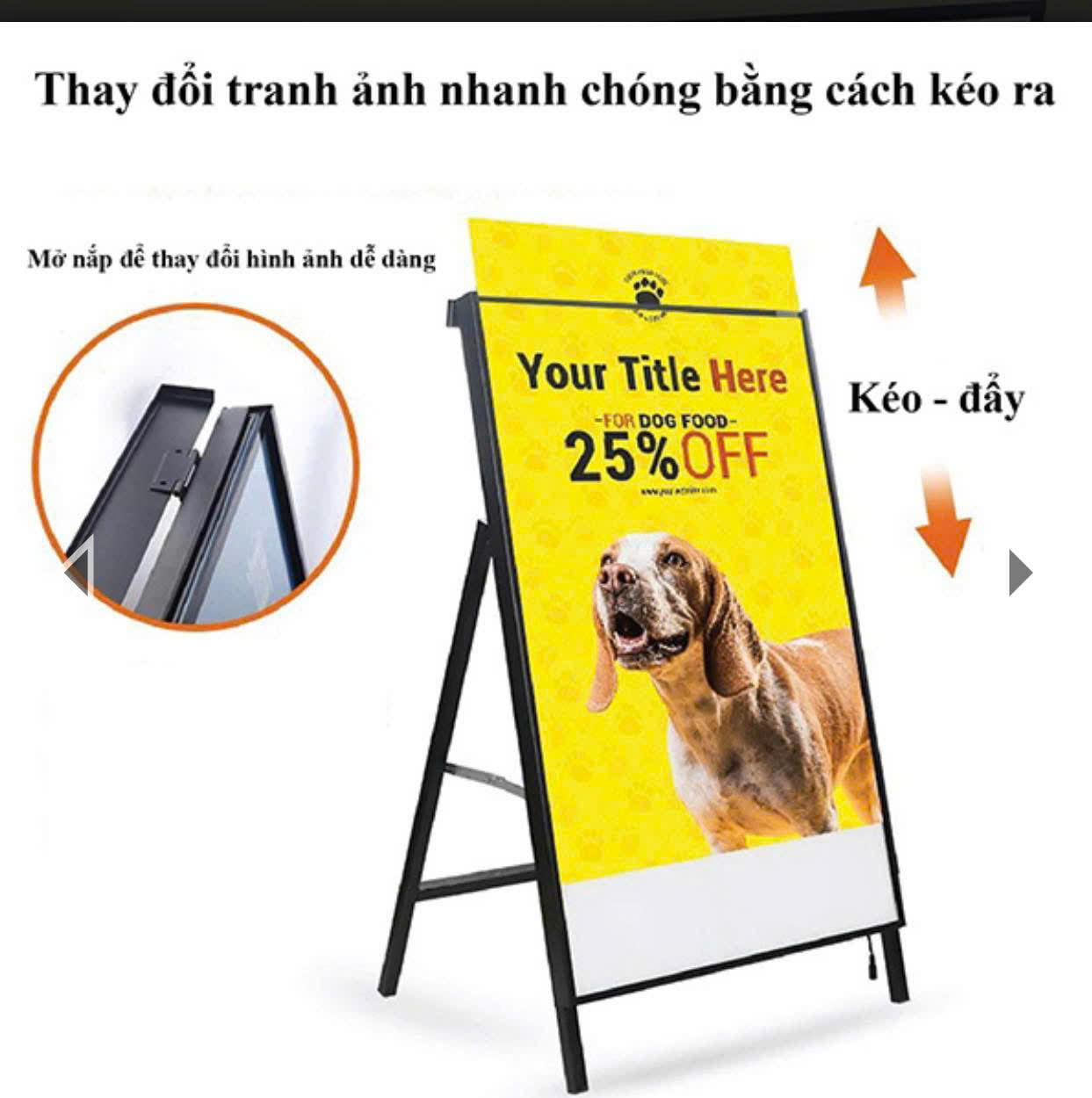 Cách thay tranh cho hộp đèn siêu mỏng chỉ mất 3 phút 2 Skyled Bien Quang Cao LED Chan Chu A 2 mat 3 1